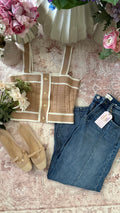 Button Font Knit Tank Top