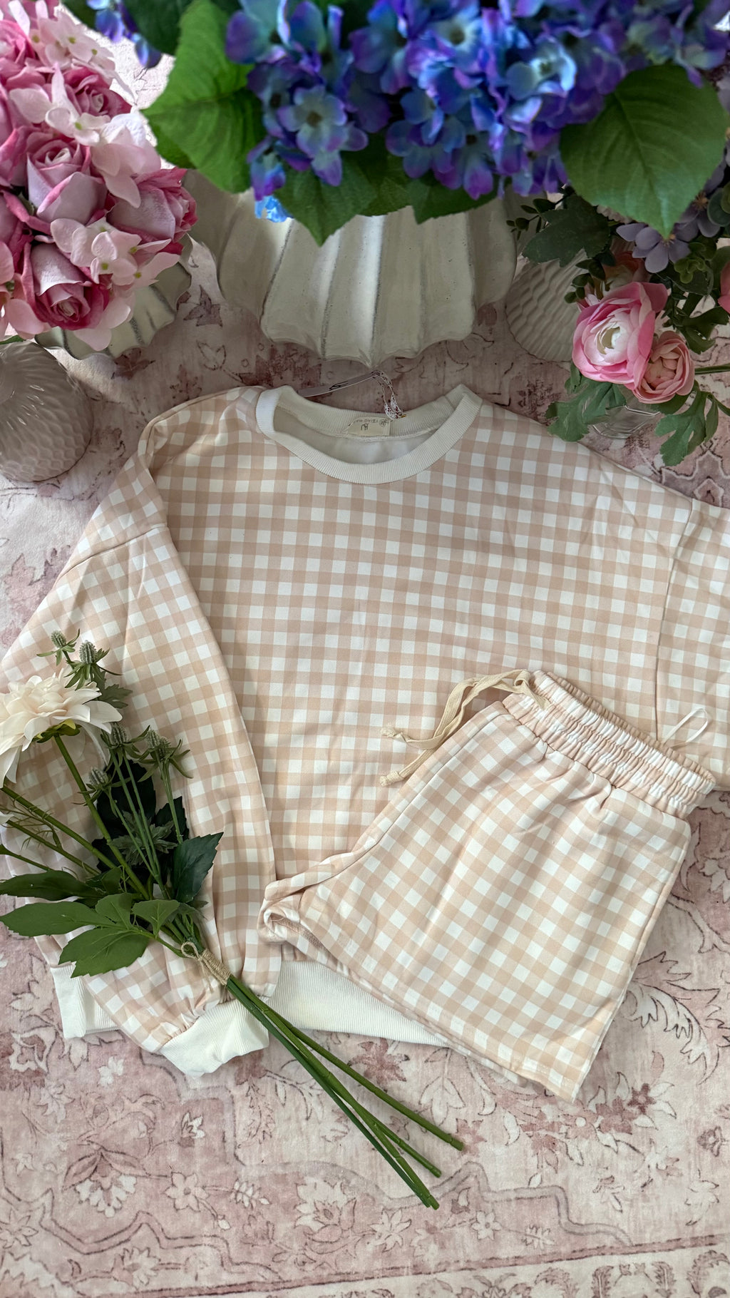 Gingham Cozy Lounge Set