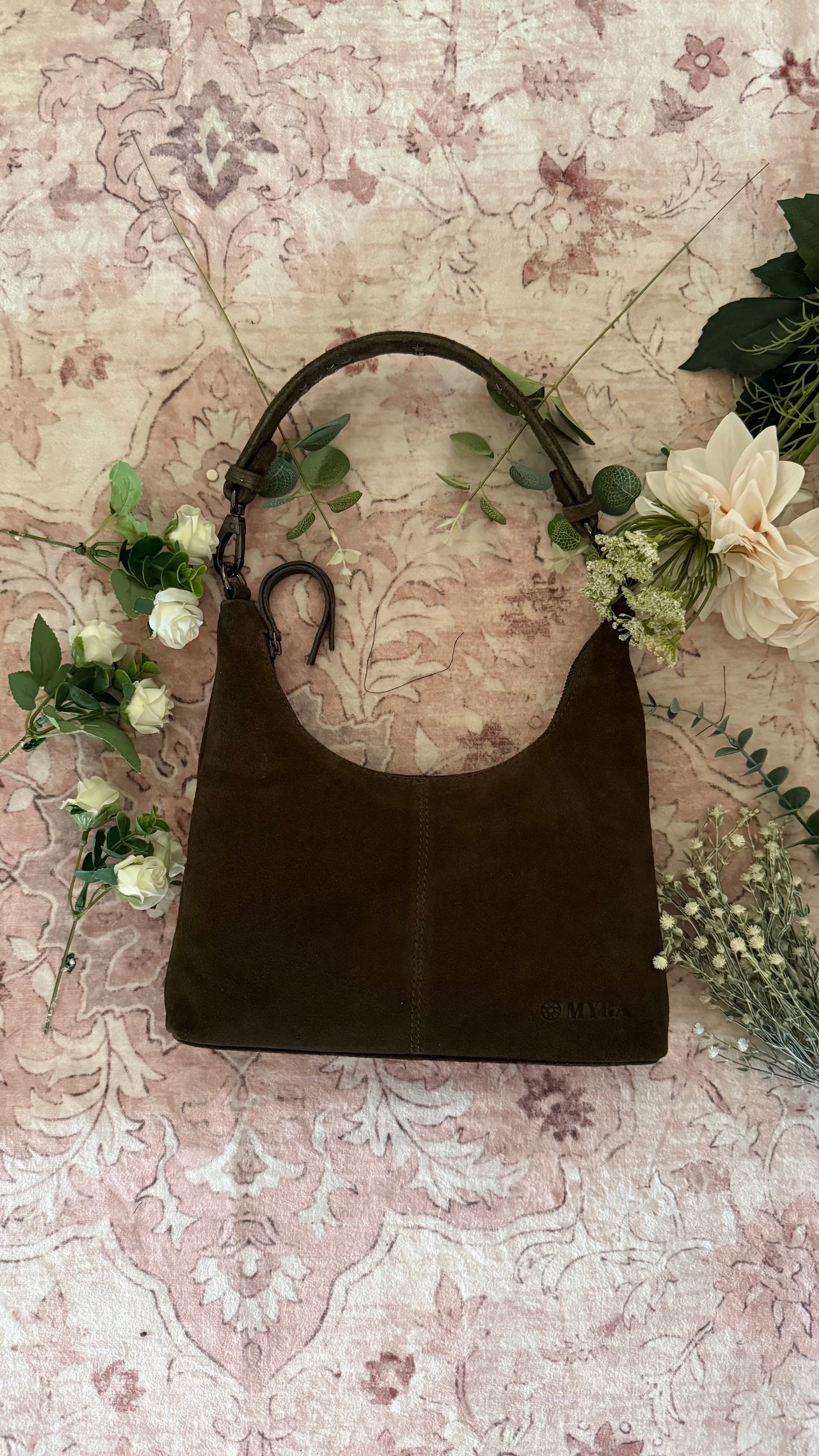 Myra Juniper Trail Genuine Suede Bag