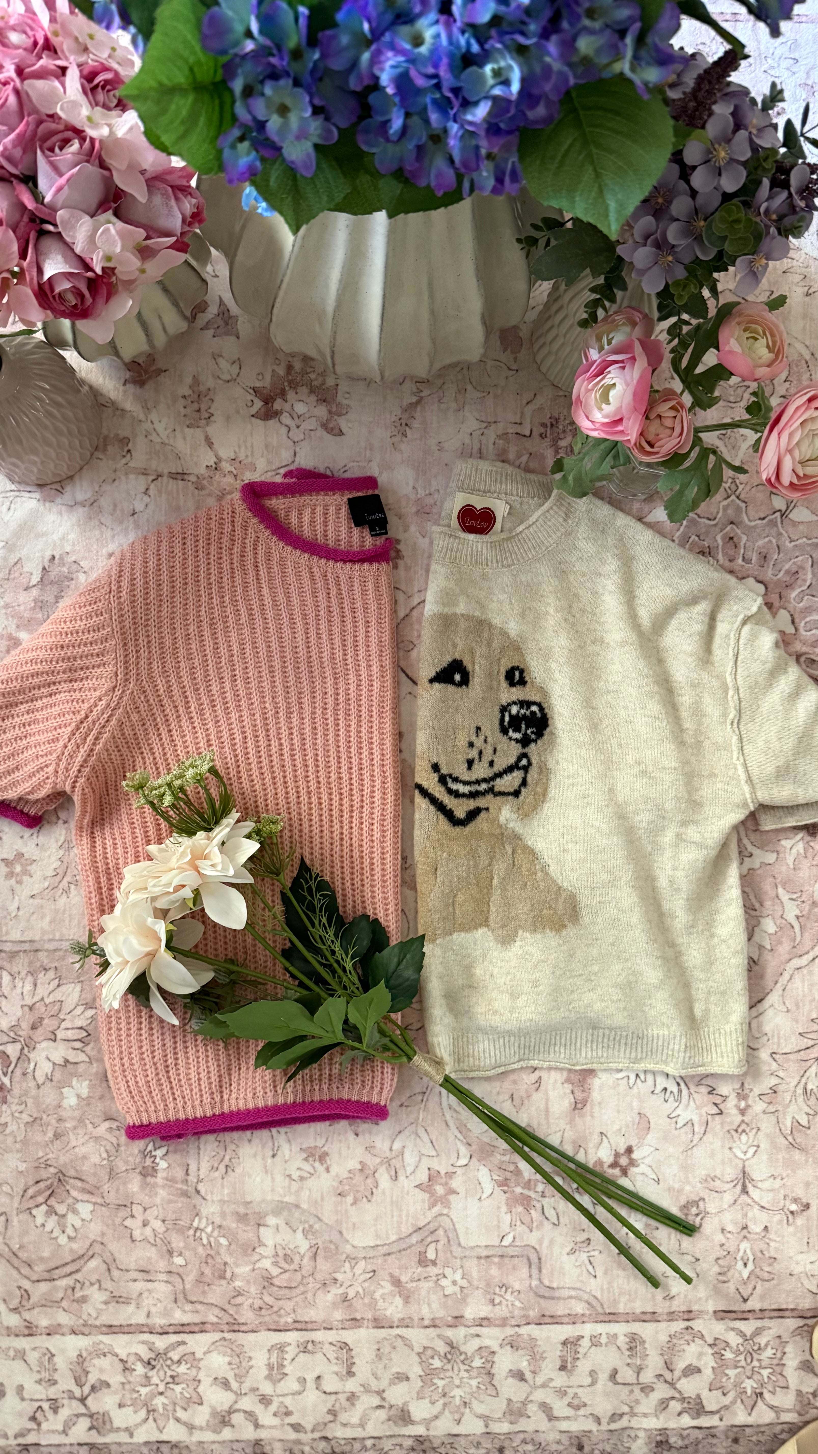 Knit Short Sleeve Sweater