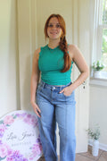 Lettuce Hem Casual Fitted Knit Top