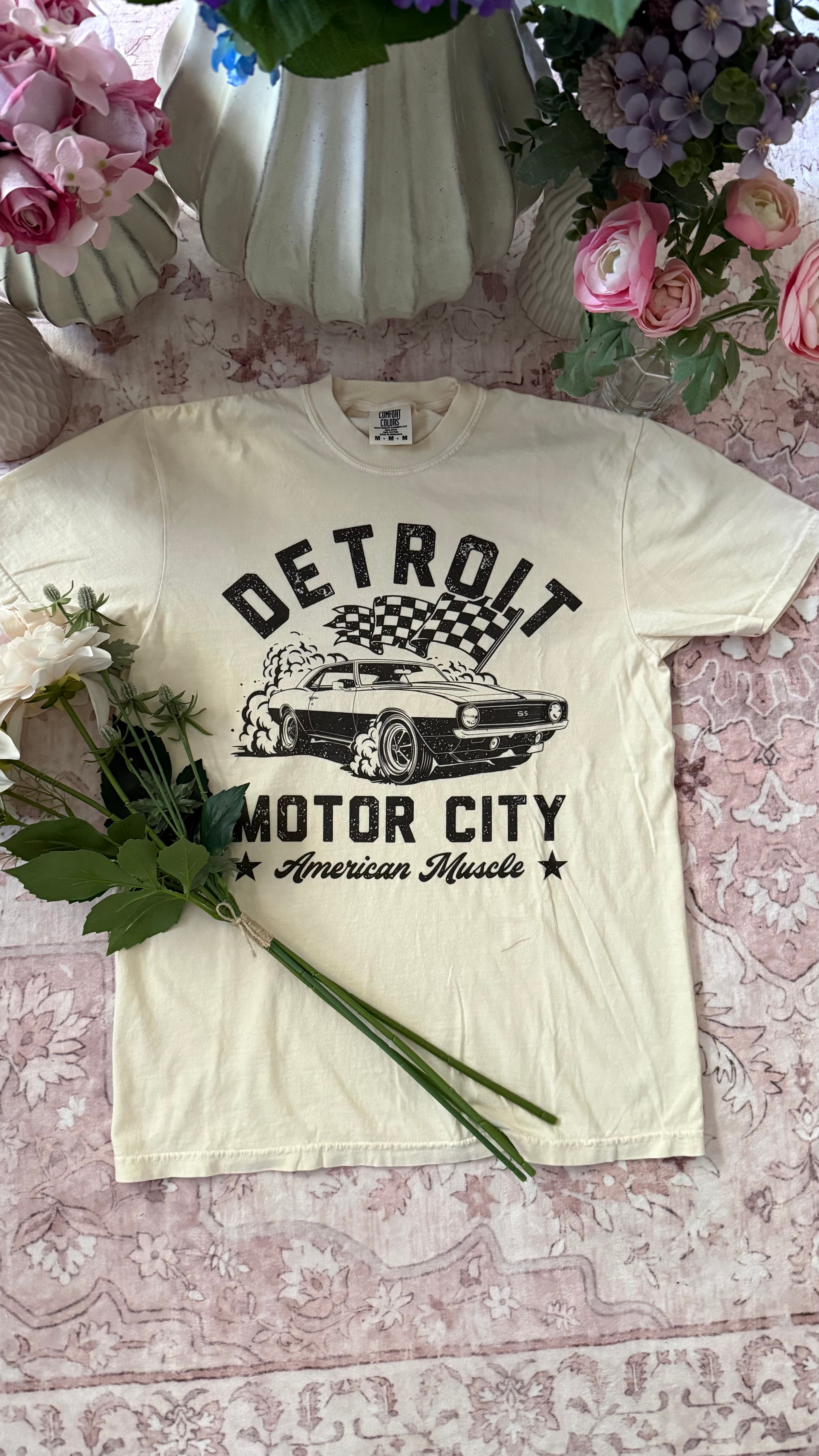 Detroit Motor Racing Comfort Colors Tee￼