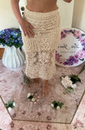Crochet Lace Midi Skirt ￼